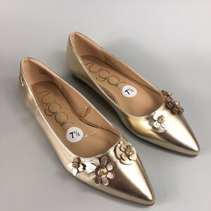 Sugar Gold Floral Women's Flats